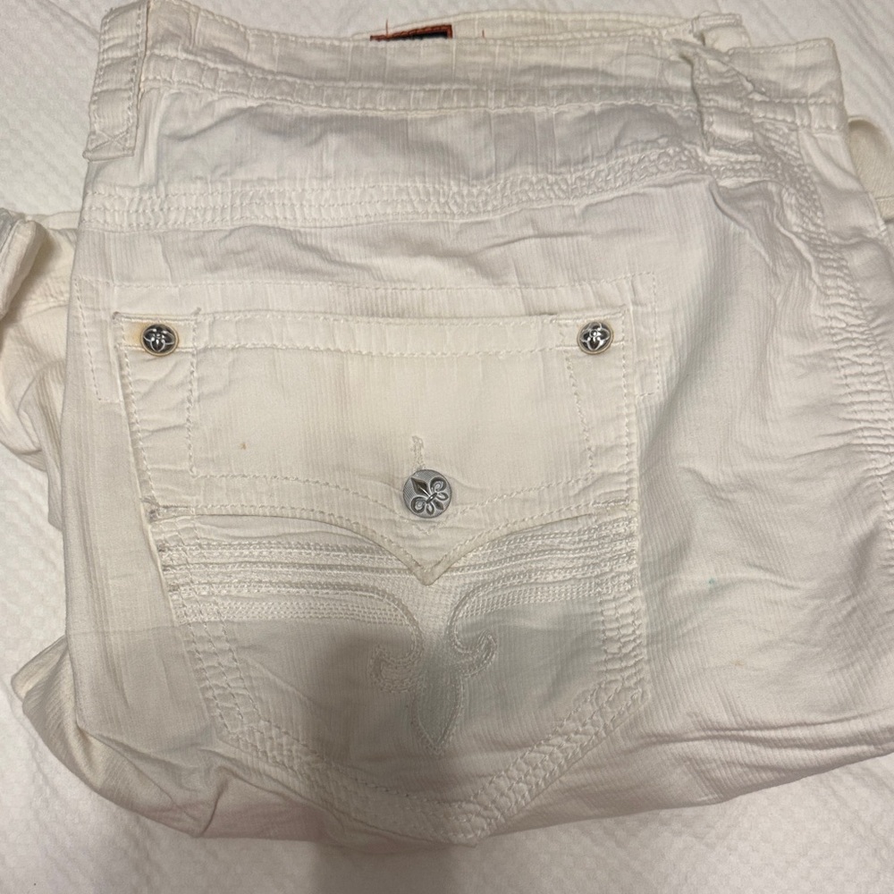 Rock Revival White Textured Pants